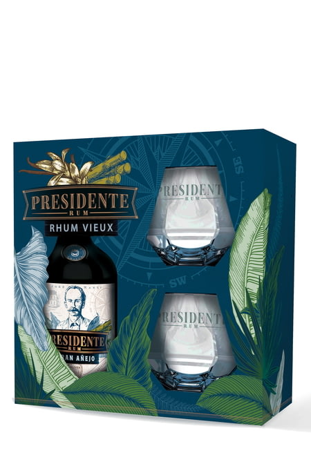 Rhums Presidente : Coffret Presidente Gran Añejo - Whiskies du Monde